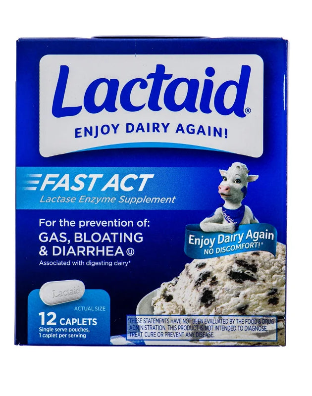 Lactaid Fast Act Lactose Intolerance Relief Caplets - 12 Count image 0