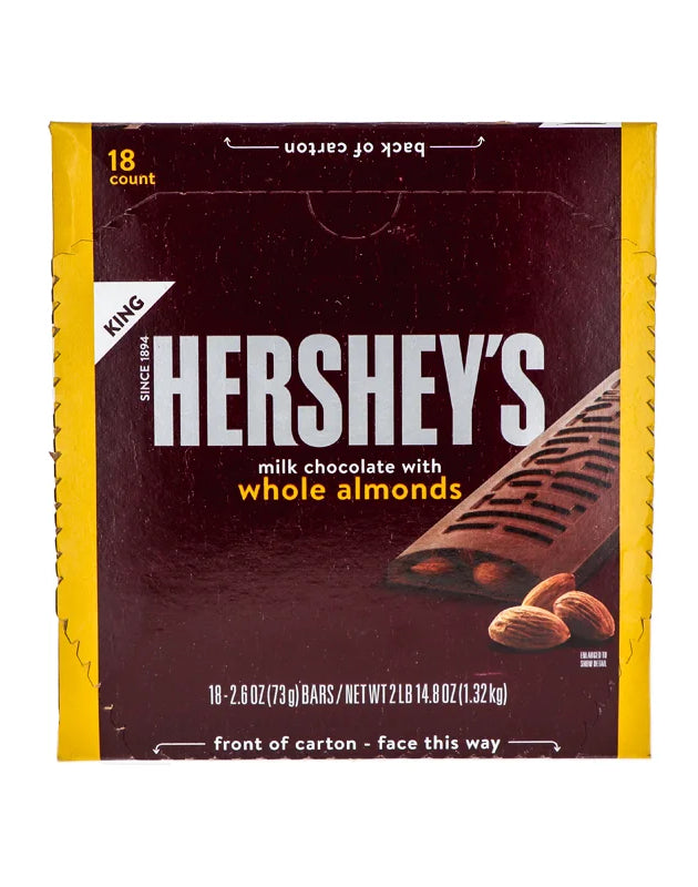 Hershey King Size Milk Chocolate With Almonds 18/2.6Oz image 0