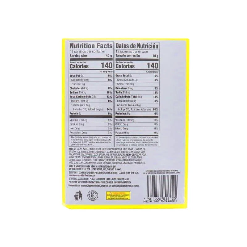 Lucas Pelucas Tamarindo Jumbo Candies 12 Count - 1.41 oz image 2