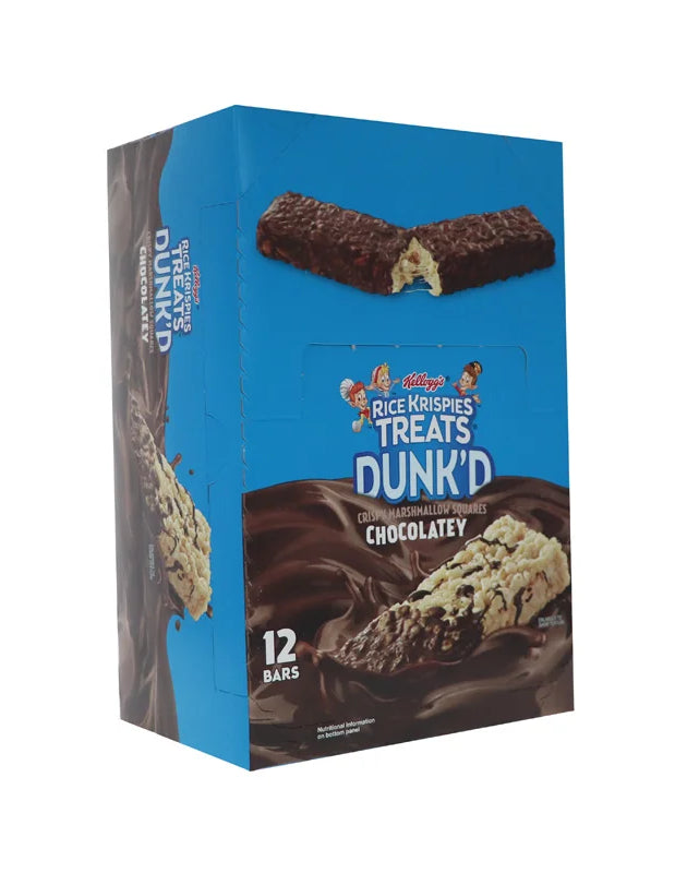 Kellogg's Rice Krispies Treats Squares Dunk'D Chocolatey 12 Count - 3.2 oz image 0
