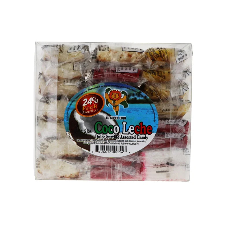 El Super Leon Coco Leche Candy - Assorted 24 Count - 3 oz image 0