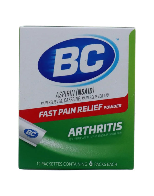 Bc Arthritis Formula Pain Reliever Powders 6 ea (Pack of 12) image 0