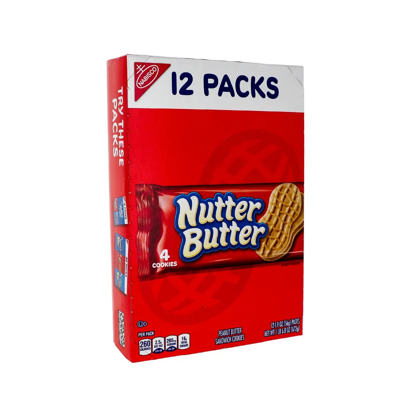 Nabisco Nutter Butter Peanut Butter Sandwich Cookie 12 Count - 1.9 oz image 1
