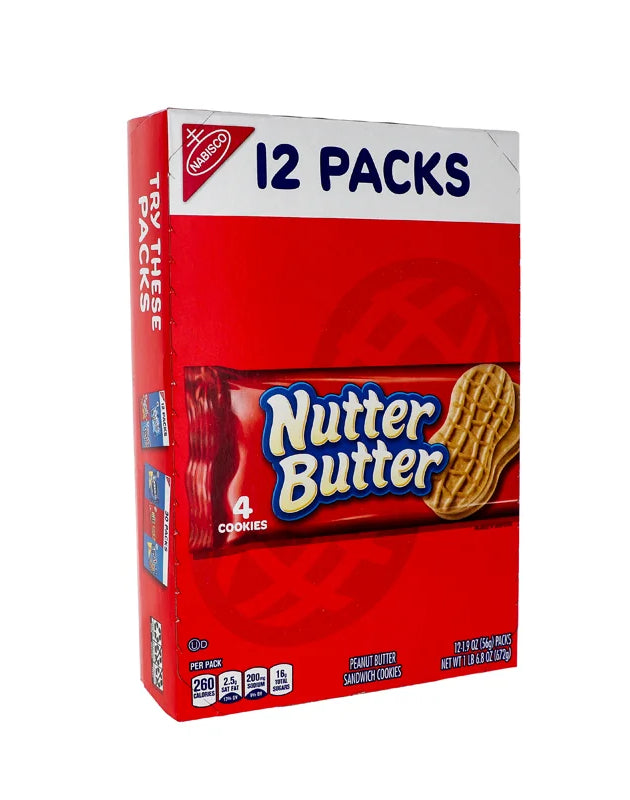 Nabisco Nutter Butter Peanut Butter Sandwich Cookie 12 Count - 1.9 oz image 0
