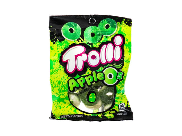 Trolli Apple Os Gummy Rings Candy Peg Bag 12 Count - 4.25 oz image 0