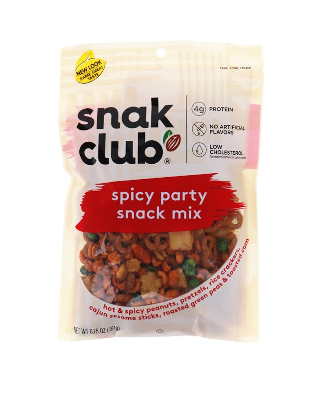 Snak Club Spicy Party Snack Mix - Peg 6 Count - 6.75 oz image 0