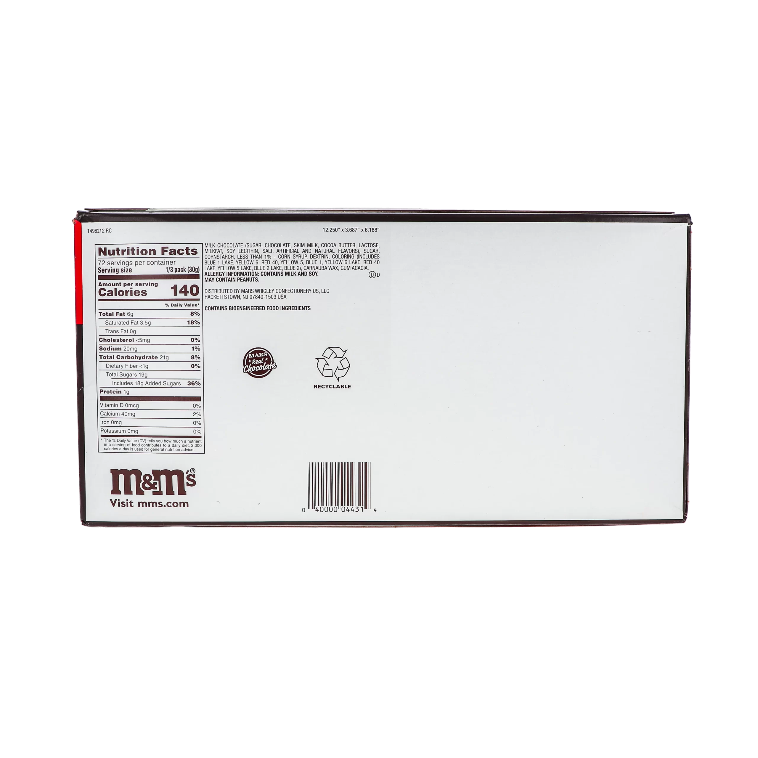 M&M  King Size Milk Chocolate 24/3.14Oz image 2