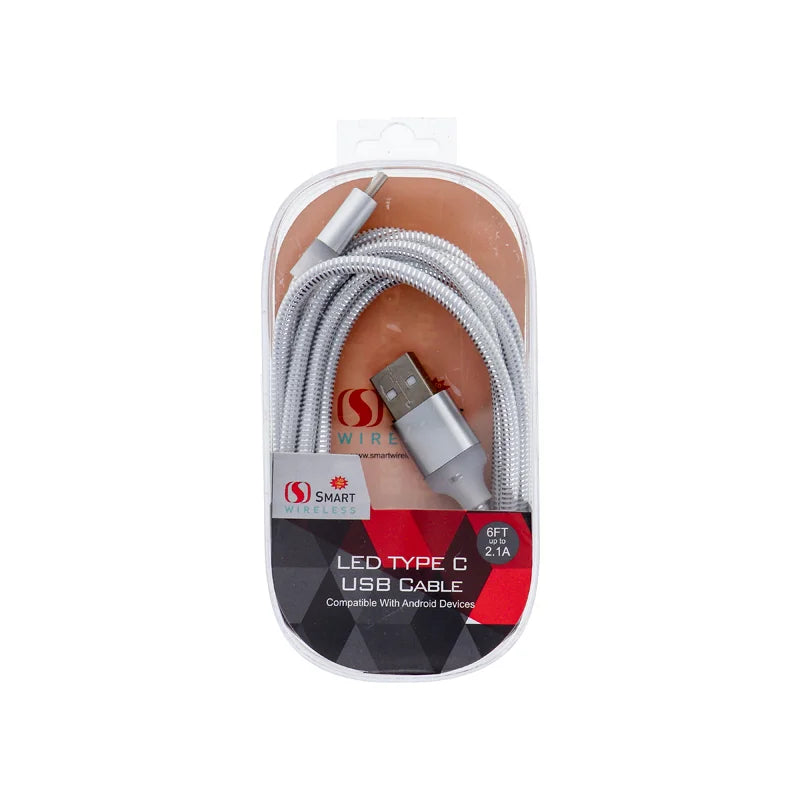 Smart Wireless Crystal Type C Led USB - 6 feet - 1 Count Only image 0