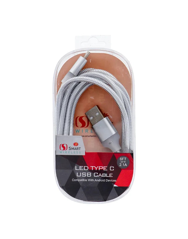 Smart Wireless Crystal Type C Led USB - 6 feet - 1 Count Only image 0