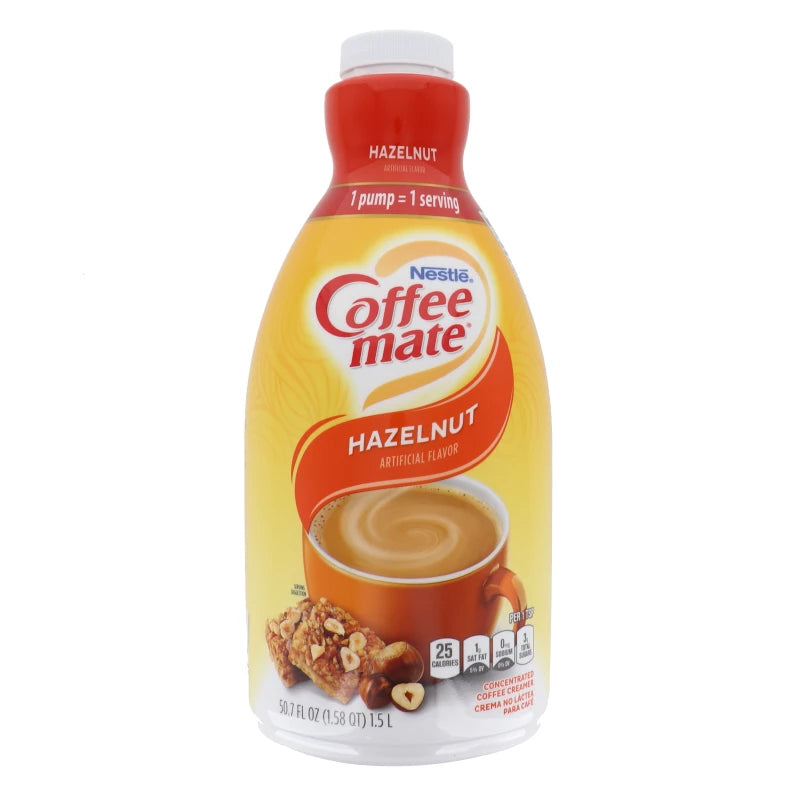 Coffee mate Coffee Creamer,Hazelnut, Concentrated Liquid Pump Bottle 1.5L (Pack of 2) image 0