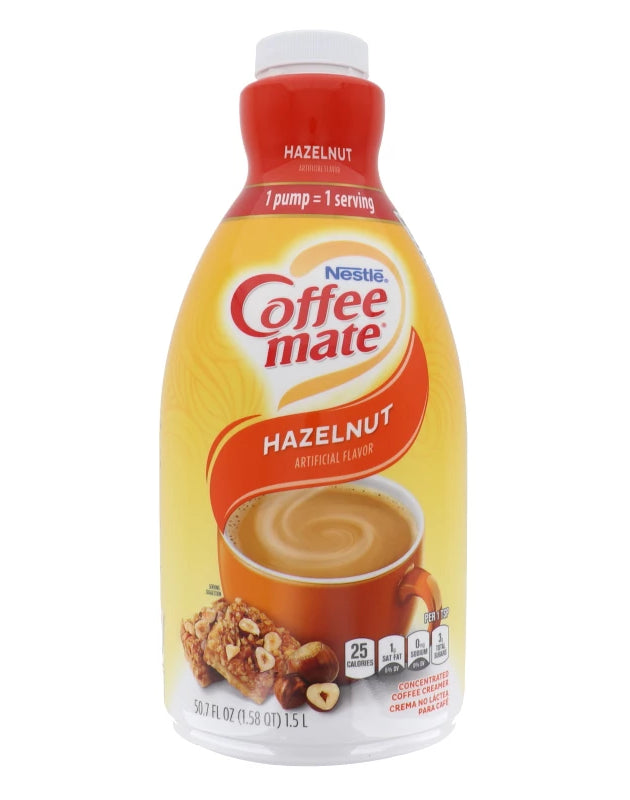 Coffee mate Coffee Creamer,Hazelnut, Concentrated Liquid Pump Bottle 1.5L (Pack of 2) image 0