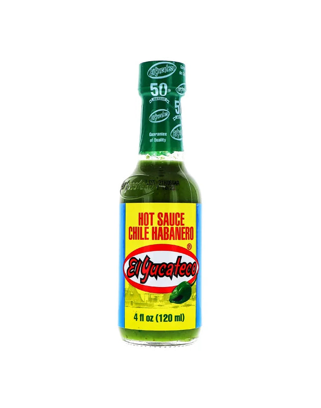 El Yucateco Green Hot Sauce Bottle, Chile Habanero - 4 oz image 0