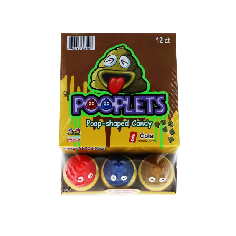 Kidsmania Pooplets Emoji Poop Shaped Candy Toy - 12 Count image 1