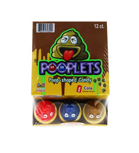 Kidsmania Pooplets Emoji Poop Shaped Candy Toy - 12 Count image 1