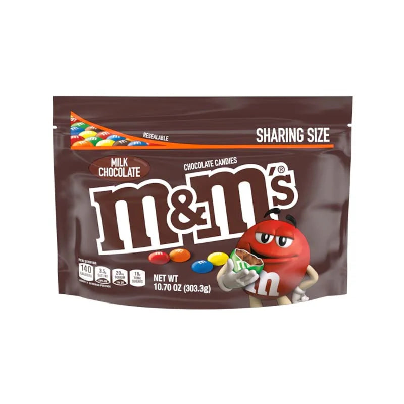 M&M's Milk Chocolate Candies - Sharing Size - (1 Count) - 10.7 oz Bag image 0