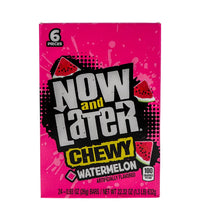 Now & Later 25c Chewy Watermelon Candy 24 Count - 6 Pieces image 0