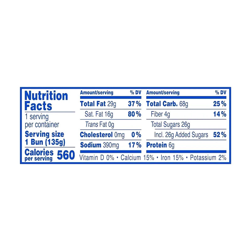 Hostess Jumbo Honey Bun Glazed 6 Count - 4.75 oz image 2