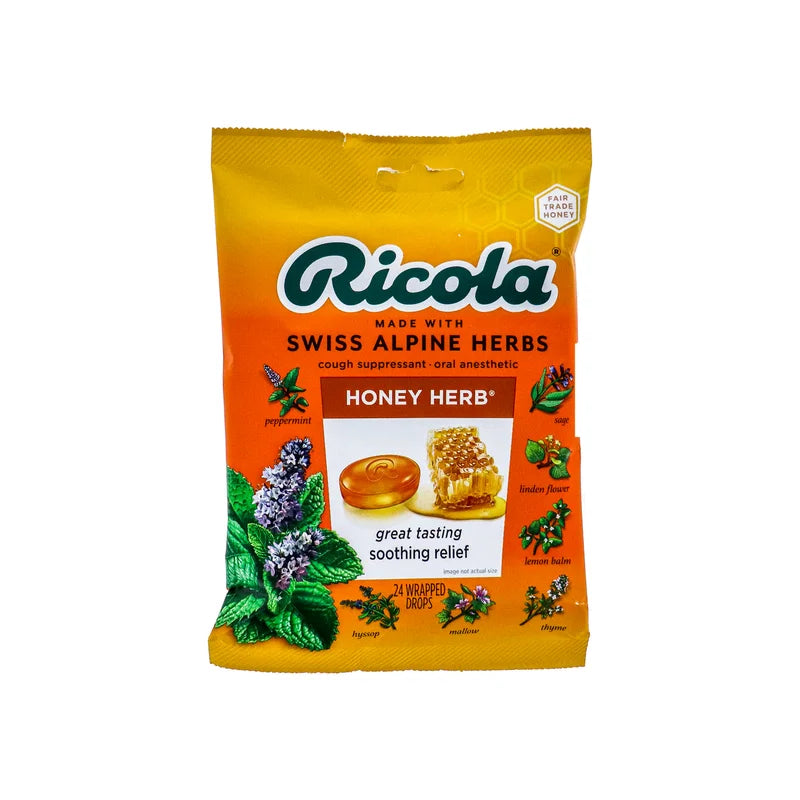 Ricola Honey Herb Throat Drops - Bag 24 Drops image 0