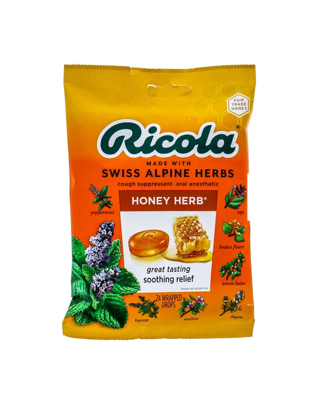 Ricola Honey Herb Throat Drops - Bag 24 Drops image 0