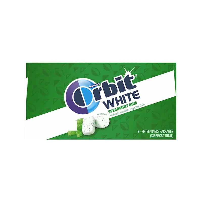 Orbit White Gum Spearmint Can 9 Count - 15 Pieces image 0