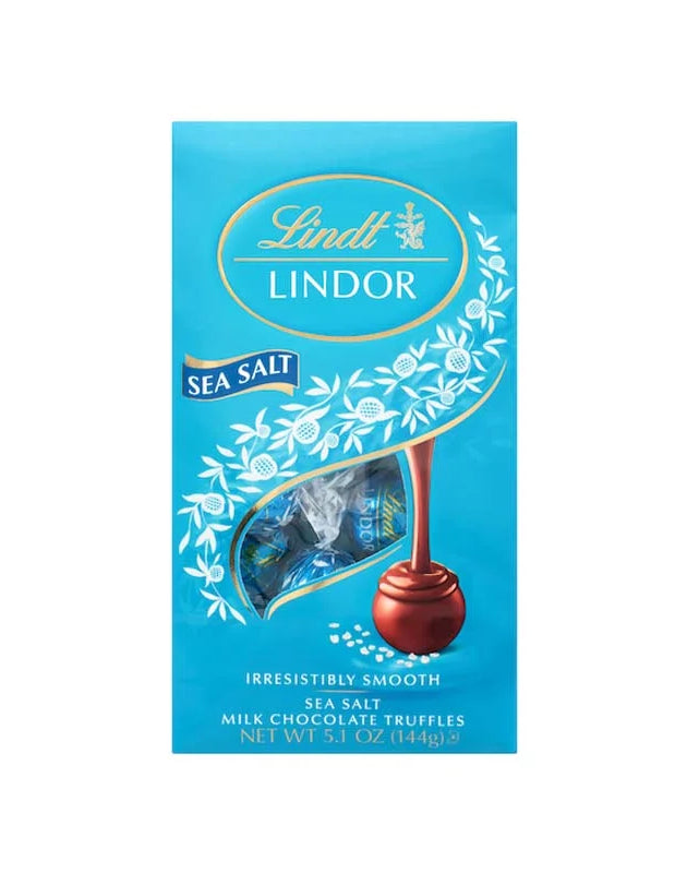 Lindt Lindor Milk Chocolate Truffles with Sea Salt - 5.1 oz image 0