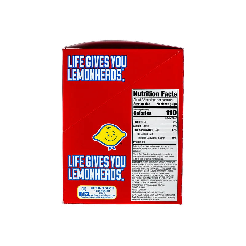 Lemonhead Fruit Mix Chewy Candy 8 Count - 3 oz image 2