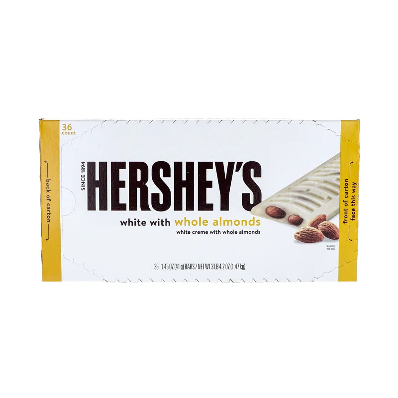 Hershey White Creme Bar with Whole Almonds 36 Count - 1.45 oz image 0