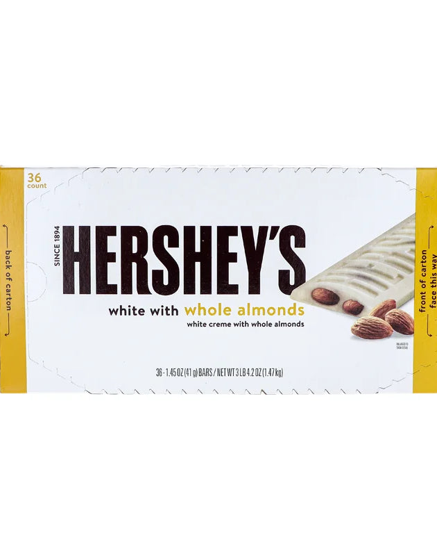 Hershey White Creme Bar with Whole Almonds 36 Count - 1.45 oz image 0