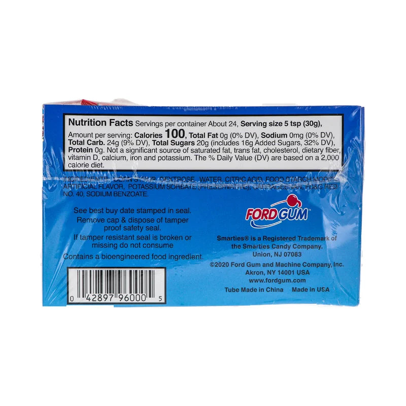 Smarties Squeeze Candy Tart & Tangy Mixed-Fruit - Tube 12 Count - 2.25 oz image 2