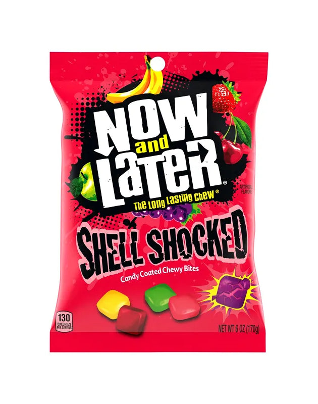 Now and Later, Sour Shell Shocked Chewy Candy, 6 Oz (12 Packs) image 0