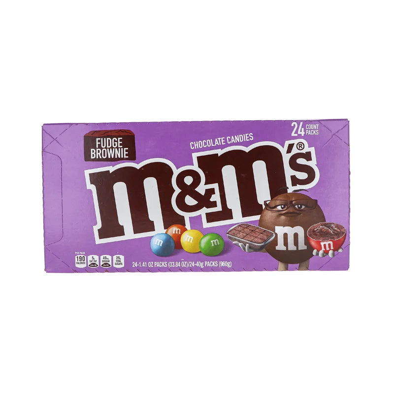 M&M's Fudge Brownie Chocolate Candies 24 Count - 1.41 Oz image 0