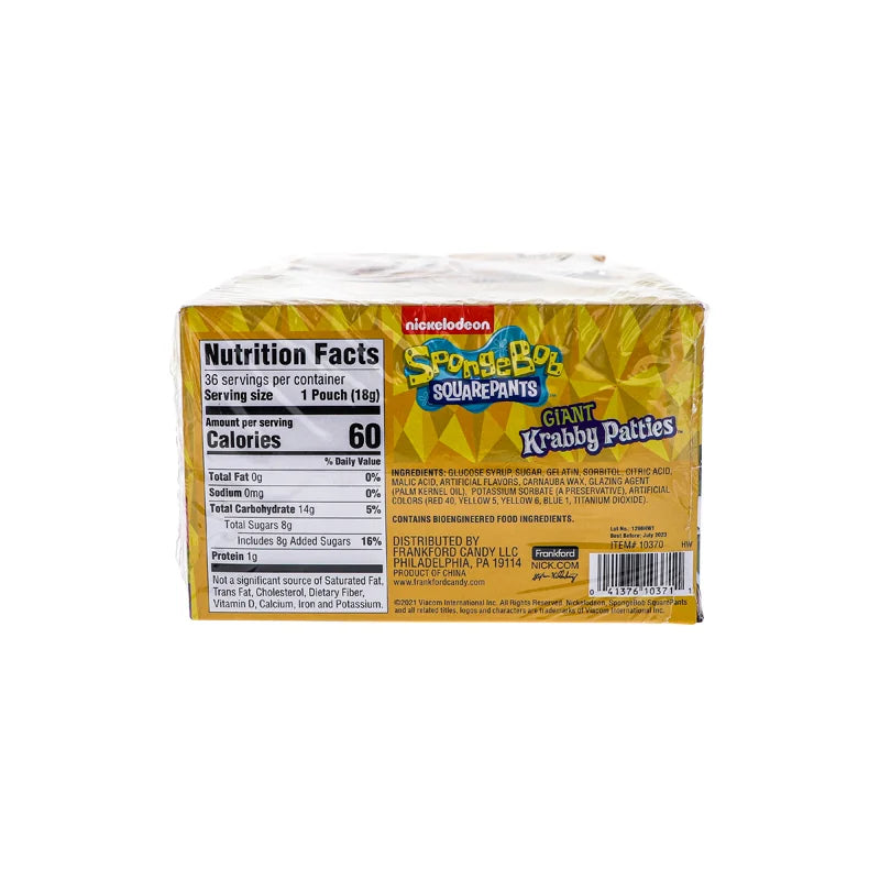 Spongebob Squarepants Giant Gummy Krabby Patties 36 Count image 2