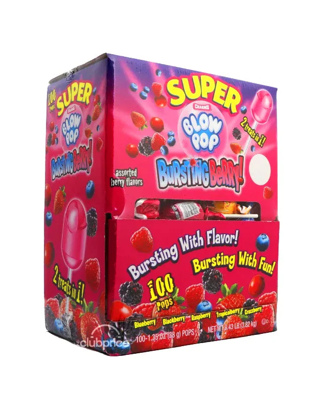 Charms Super Blow Pop Bursting Berry - 100 Count image 0