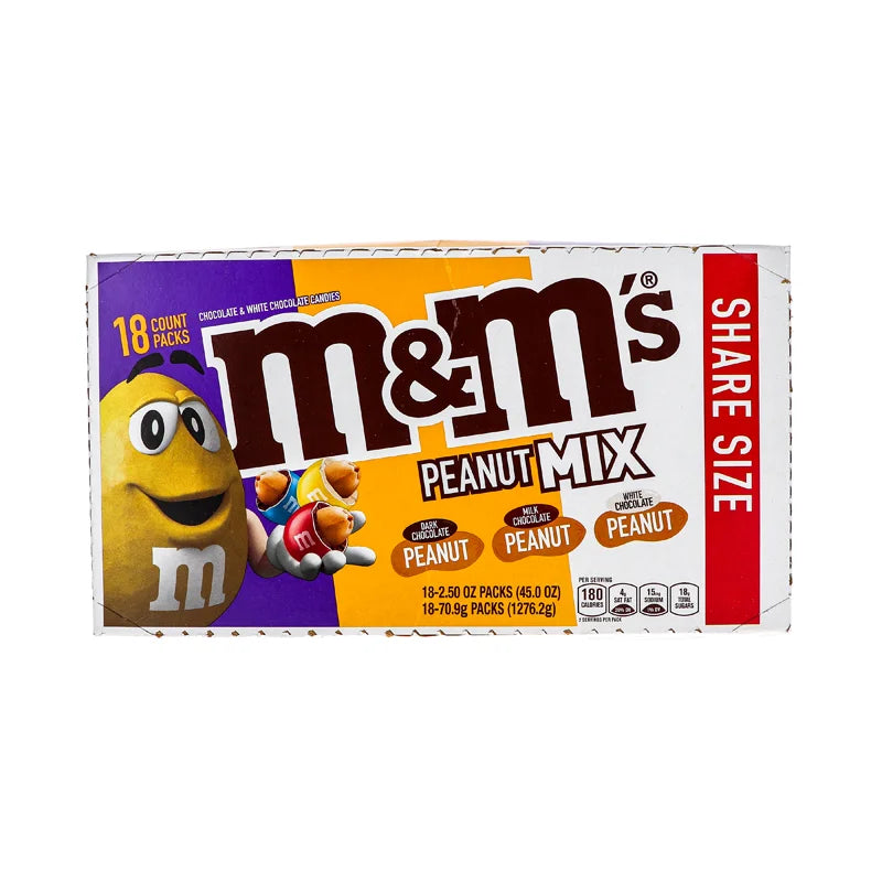 M&m's King-Size Peanut Mix Chocolate Candy 18 Count - 2.5 oz image 0