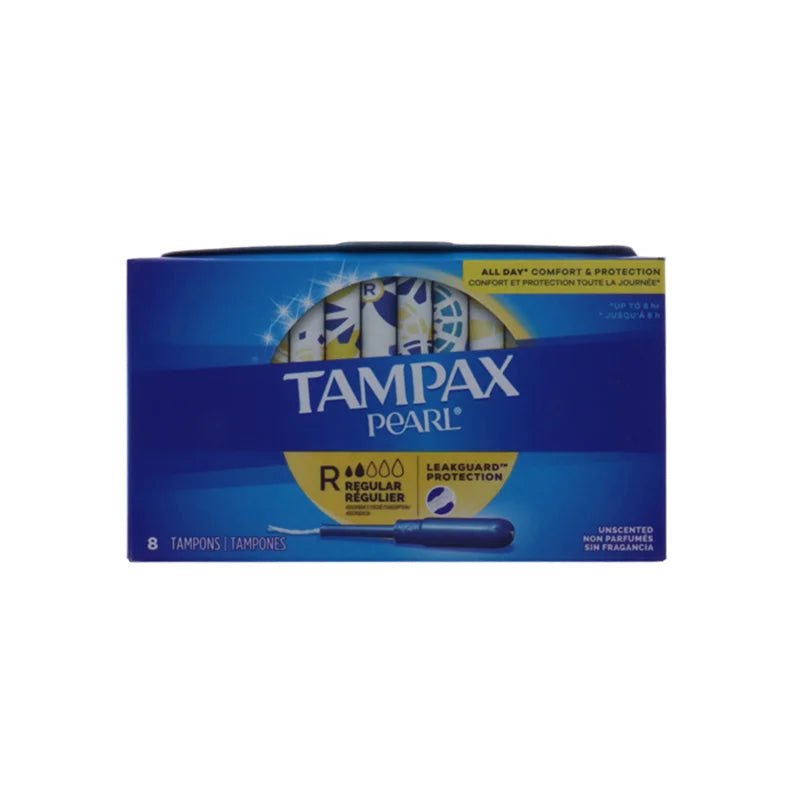 Tampax Pearl Tampons Regular Unscented (Pack of 8) image 0