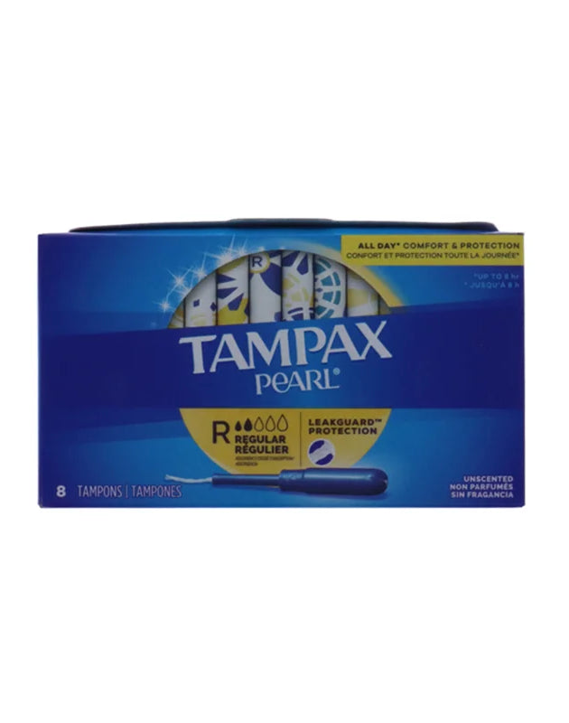 Tampax Pearl Tampons Regular Unscented (Pack of 8) image 0