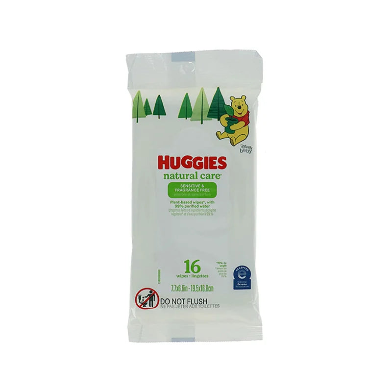 Huggies Natural Care Baby Wipes Pouch 16 Sheets image 0