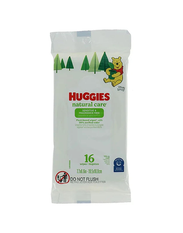 Huggies Natural Care Baby Wipes Pouch 16 Sheets image 0