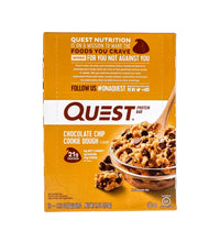 Quest Nutrition Chocolate Chip Cookie Dough Protein Bar 12 Count - 2.12 oz image 0