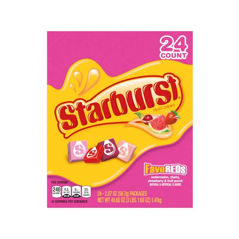 Starburst FaveREDs Chewy Candy 24 Count - 2.07 oz image 0