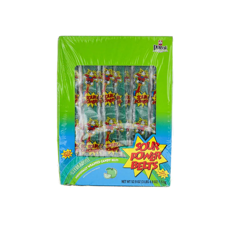 Sour Power Belts Wrap Green Apple 150Ct image 0