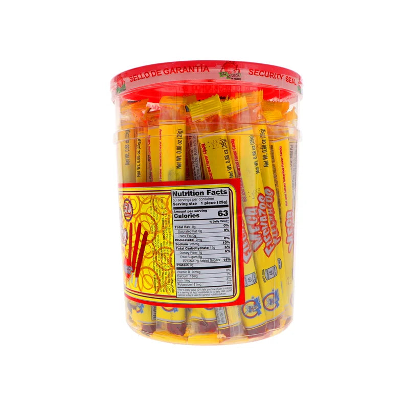 El Azteca Flechazos Mega Hot & Salt Tamarind Flavor Candy - Jar 50 Count image 1