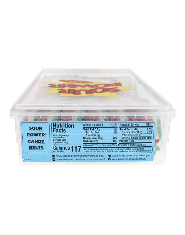 Sour Power Belts Watermelon Wrapped - 150 Count image 0