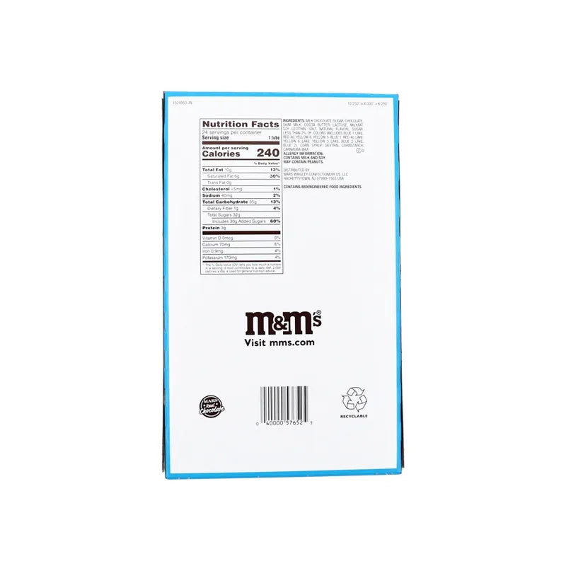 M&M's King-Size Minis Milk Chocolate Tube Candy 24 Count - 1.77 oz image 2