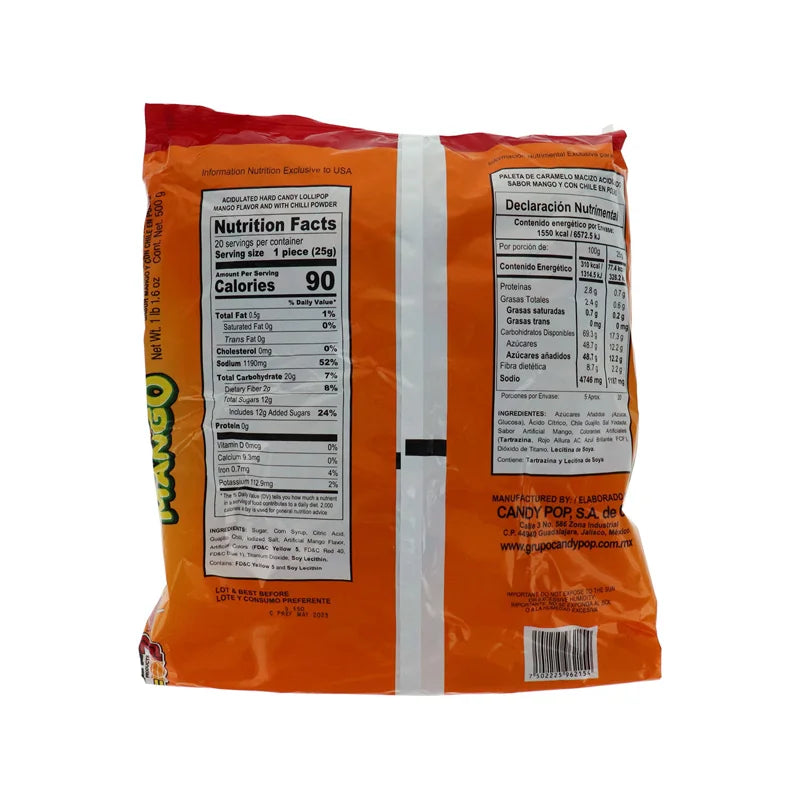 Super Rebanadita Mango Lolipop 20 Count - 0.88 oz image 1