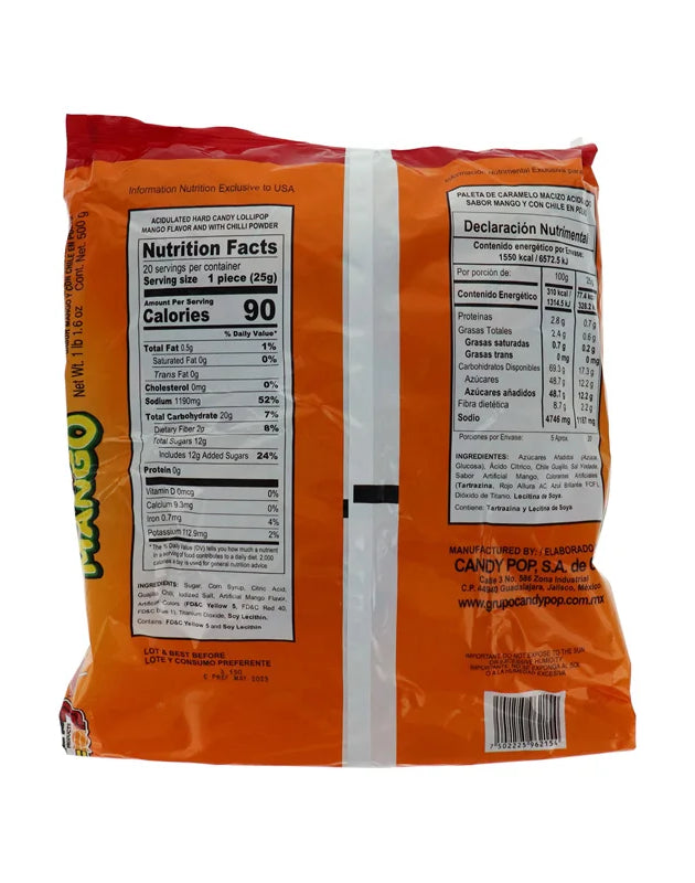 Super Rebanadita Mango Lolipop 20 Count - 0.88 oz image 0