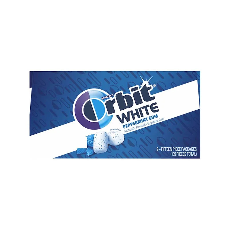 Orbit White Gum Peppermint Can 9 Count - 15 Pieces image 0