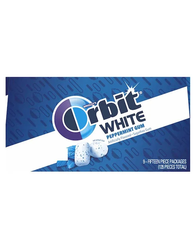 Orbit White Gum Peppermint Can 9 Count - 15 Pieces image 0