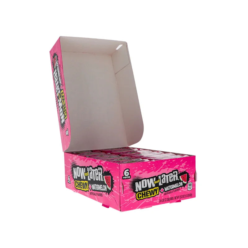 Now & Later 25c Chewy Watermelon Candy 24 Count - 6 Pieces image 1