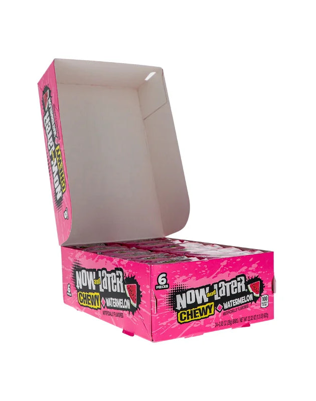 Now & Later 25c Chewy Watermelon Candy 24 Count - 6 Pieces image 0